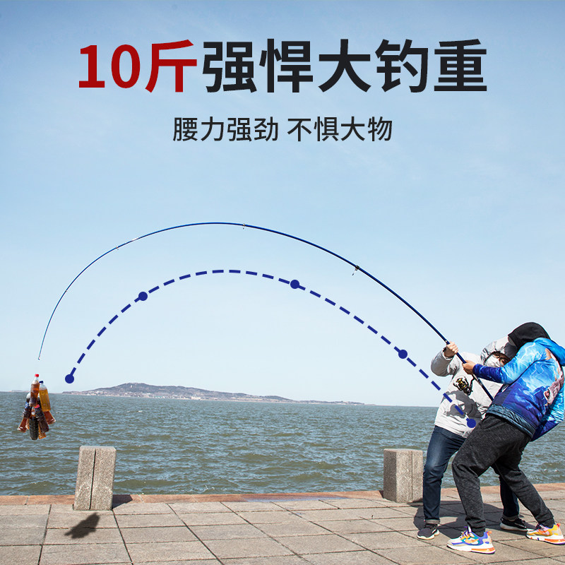 池魂远投钓鱼竿海竿套装长节碳素超硬大物湖库3.6 3.9 4.2米抛竿,淘宝优惠券,粉丝福利购,淘宝优惠卷