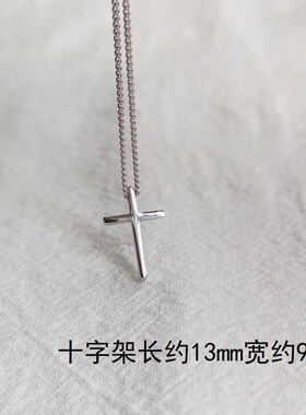 十字架吊坠银项链925吊坠女