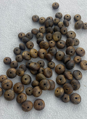 天然沉香手串算盘珠3*7mm隔片隔珠垫片散珠diy佛珠配件配饰中国风