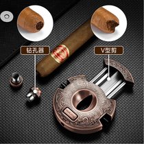 CIGARLOONG DRAGON CIGAR CUT V CUT Cut Sharp Stainless Steel Hide Cigar Drill Portable Cigar Scissors