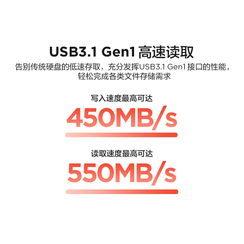 联想移动固态硬盘PS7全金属机身小巧便携坚固耐用USB3.1高速读取 - 图0