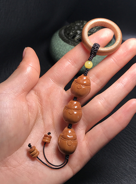 橄榄核可爱小猫咪手机钥匙扣挂件