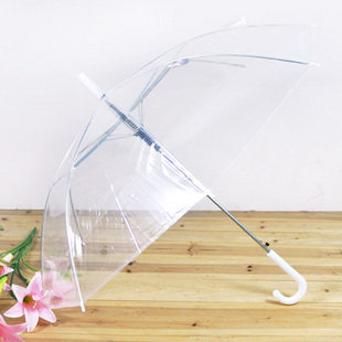 透明伞网红女舞台礼品广告透明雨伞塑料绘画道具晴雨伞定制印logo - 图3