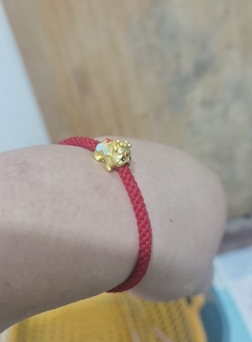 手工编织无接头红绳手链网红情侣本命年转运12生肖手链合金貔貅