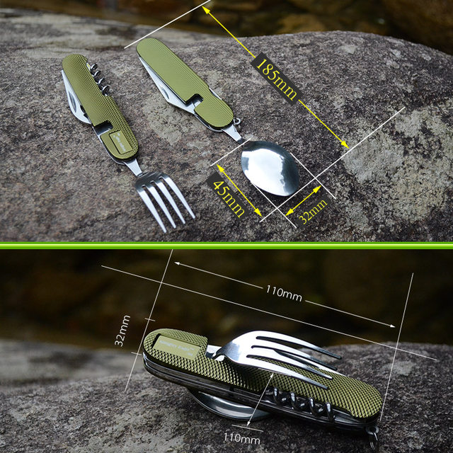 Wild multifunctional outdoor tools camping spoon tableware