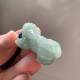 Myanmar Jadeite Pendant Dark Blue Green Floating Flower Pai Xiu