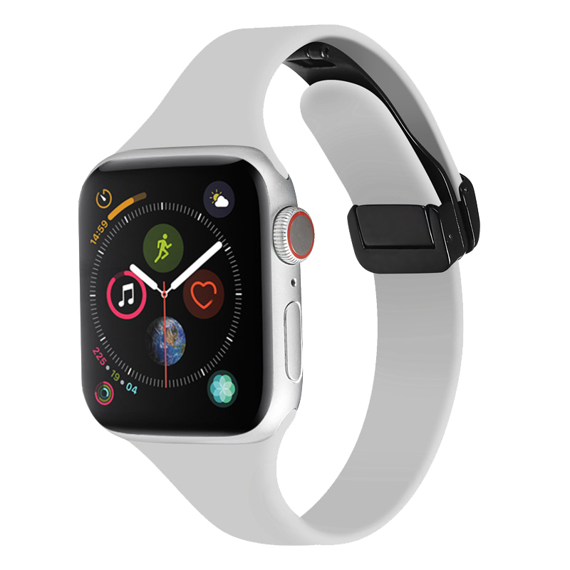 新款小众细版iwatch表带磁吸硅胶夏天7适用苹果applewatch高级感8 - 图3