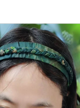 真丝发箍香云纱新中式