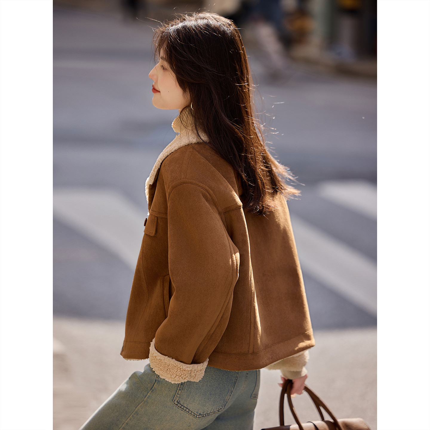 时尚仿皮草毛毛外套女2025冬季新款皮毛一体短款年轻洋气加厚上衣,淘宝优惠券,粉丝福利购,淘宝优惠卷