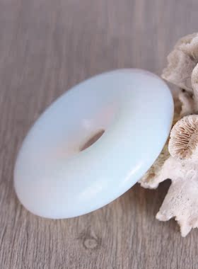 纯天然欧泊蛋白石平安扣时尚百搭