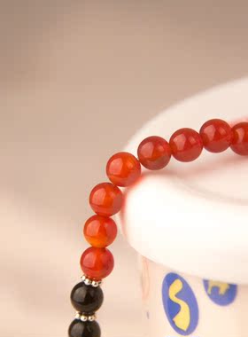 天然红玛瑙多层手串饰品佛珠