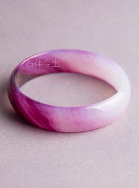 天然巴西紫色玛瑙手镯新品