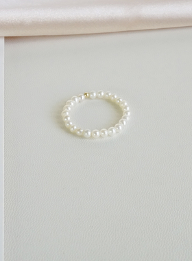 天然淡水珍珠简约时尚百搭戒指