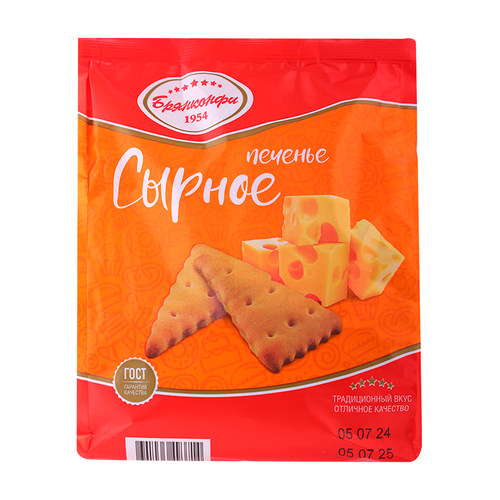 俄罗斯原装进口斯拉贡牌奶酪味饼干中小学生早餐食品奶酪味麦麸 - 图3