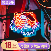 Neon Glow Literal Custom Billboard Ins Wind Bar Attractions Leisure Farm Catering Net Red Card Decoration