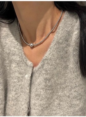 兰溪珍珠 真多麻色施家珍珠S925纯银锁骨链小众复古高级感项链