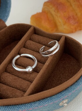 持恒S925纯银圆珠戒指女2026韩版新款简约时尚气质百搭指环高级感