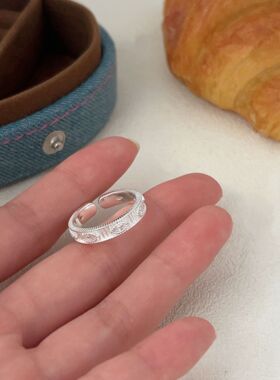 持恒S925纯银恶魔之眼戒指女小众时尚简约指环开口可调节高级感潮