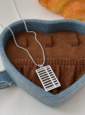 持恒S925纯银算盘长款项链女小众气质高级感个性毛衣链简约劲链潮