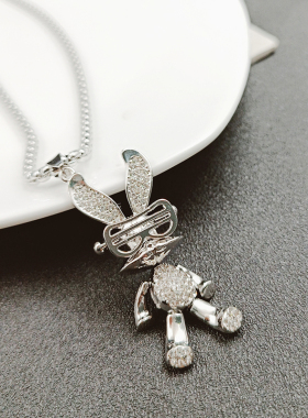 兔子女长款项链毛衣链