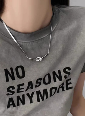 双层法式上衣装饰项链女锁骨链2025上新款爆款网红轻奢小众高级感