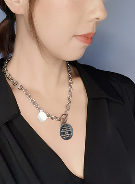 钛钢装饰项链女小众潮ins挂饰