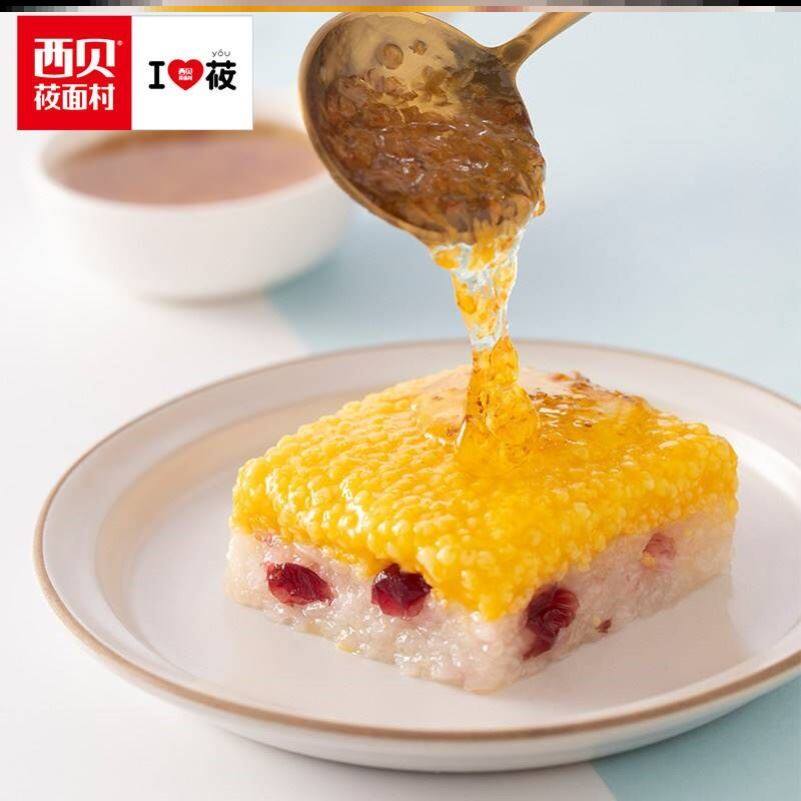 小米凉糕西贝甜点西贝莜面村黄米凉糕桂花酱甜点特色菜方便食品