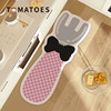 Ins style kitchen floor mat no washable wipeable leather mat