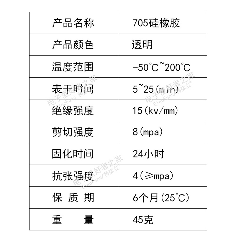 50ML 705硅橡胶 透明 防水绝缘密封耐高温胶水粘合剂电子元器件 - 图1