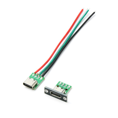 TYPE-C母座转直插DIP-4P转接板2.54mm测试板USB-C电源数据线模块 - 图1