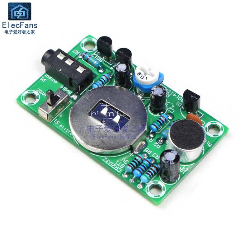 (散件)助听器套件声音音频放大扩音器带CR2032电池电工组装焊接-图0
