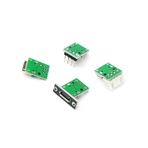 TYPE-C母座转直插DIP-4P转接板2.54mm测试板USB-C电源数据线模块 - 图2