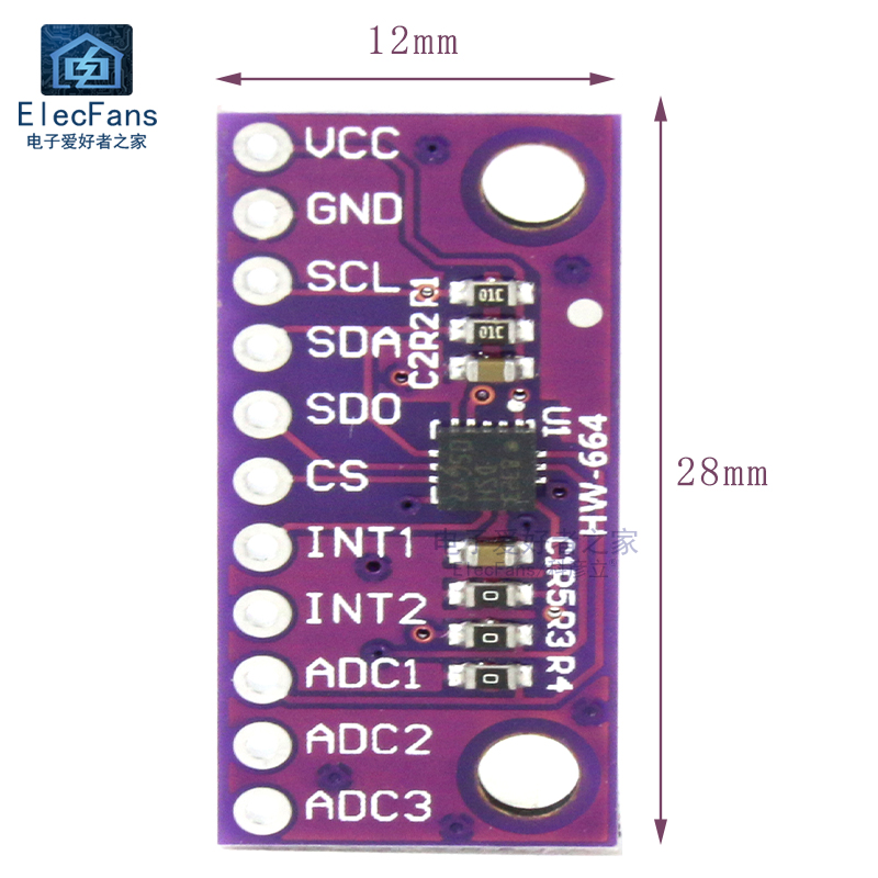 LIS3DSH高分辨率三轴加速度计传感器模块 数字倾斜角度重力陀螺仪 - 图2