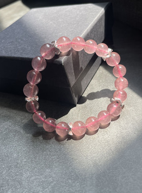 ZHAZHA新款时尚简约百搭小众设计草莓晶手链女高级感气质手串手饰