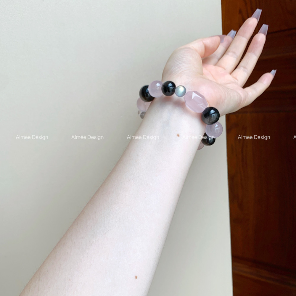 暗翼芭比丨天然水晶手串设计款生日礼物 招桃花旺人缘~平和内心 - 图0