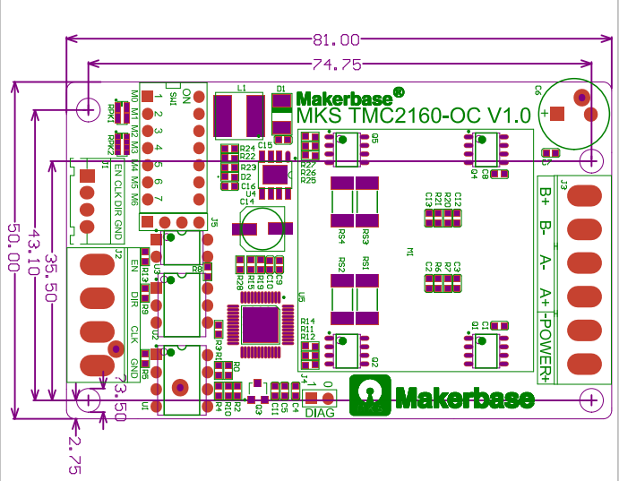 Makerbase MKS TMC2160-OC 电机驱动 3D打印机 大电流 超静音 - 图2