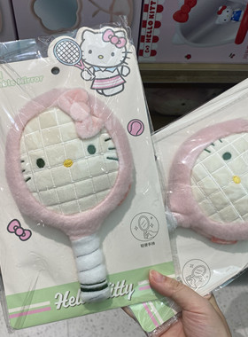 名创优品国内代购三丽鸥网球日记系列hellokitty造型镜子随身镜