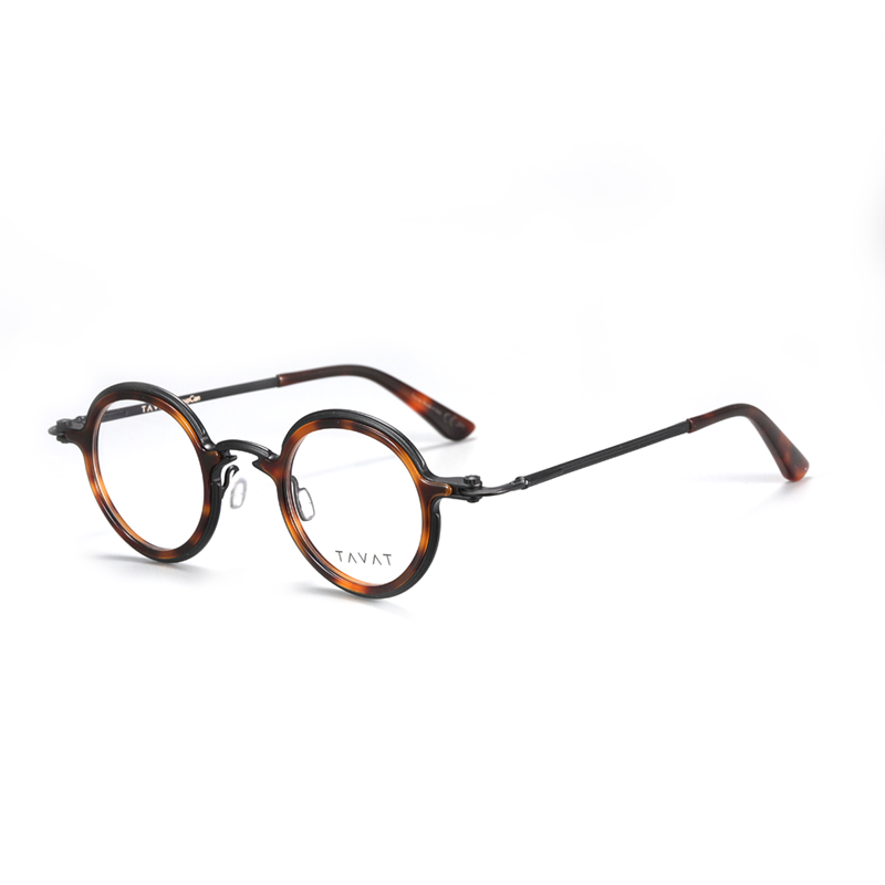 TAVAT罐头眼镜SC206意大利手工板材金属机械风眼镜框Paladin| C-图3