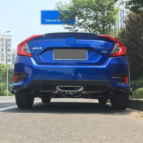 适用于十代思域改装Si款扰流中出尾喉后唇包围排气后扰流板燃动版 - 图0