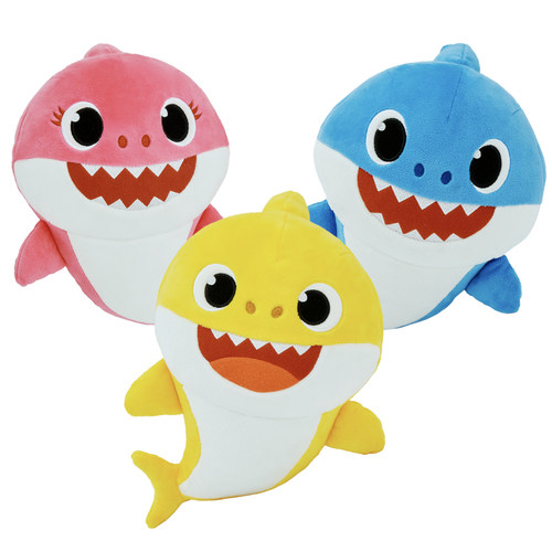 碰碰狐baby shark动画鲨鱼宝宝一家族玩具早教音乐娃娃毛绒公仔 - 图3