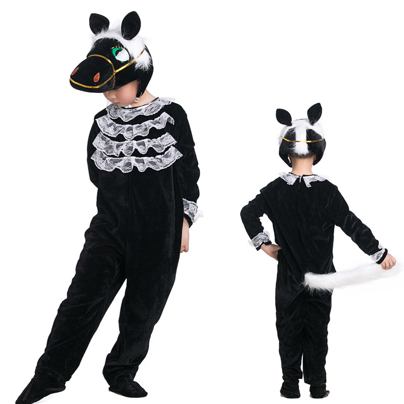 小马演出服儿童斑马表演服装幼儿园舞蹈服动物装扮小马过河衣服男