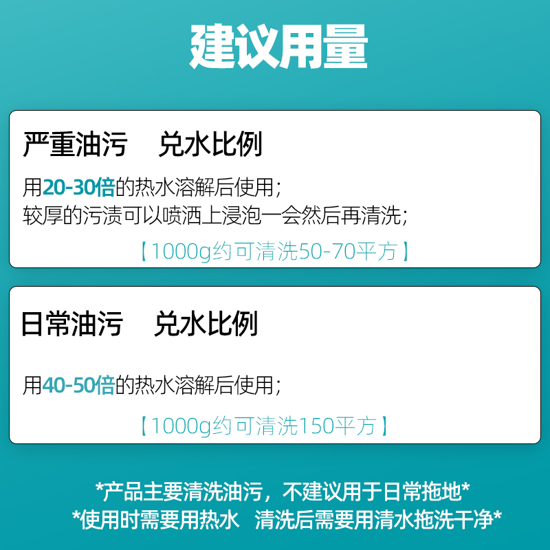 除油洗地粉厨房饭店去油水泥地面重油污清洗剂瓷砖地板水磨石清洁 - 图2