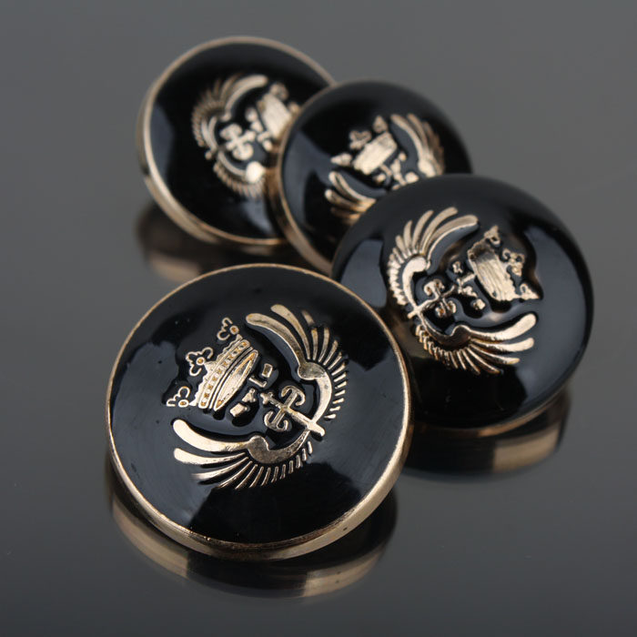 男女大衣纽扣扣子高档金属黑色英伦皇冠翅膀外套西服西装风衣钮扣,淘宝优惠券,粉丝福利购,淘宝优惠卷