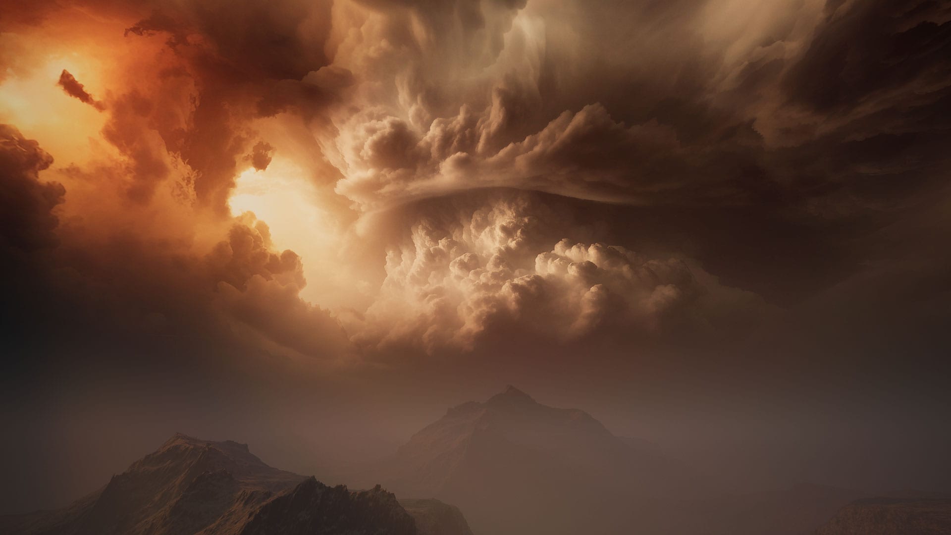 UE4虚幻5 Matte Painting Skybox Pack: Chaotic Skies 风暴云天 - 图1