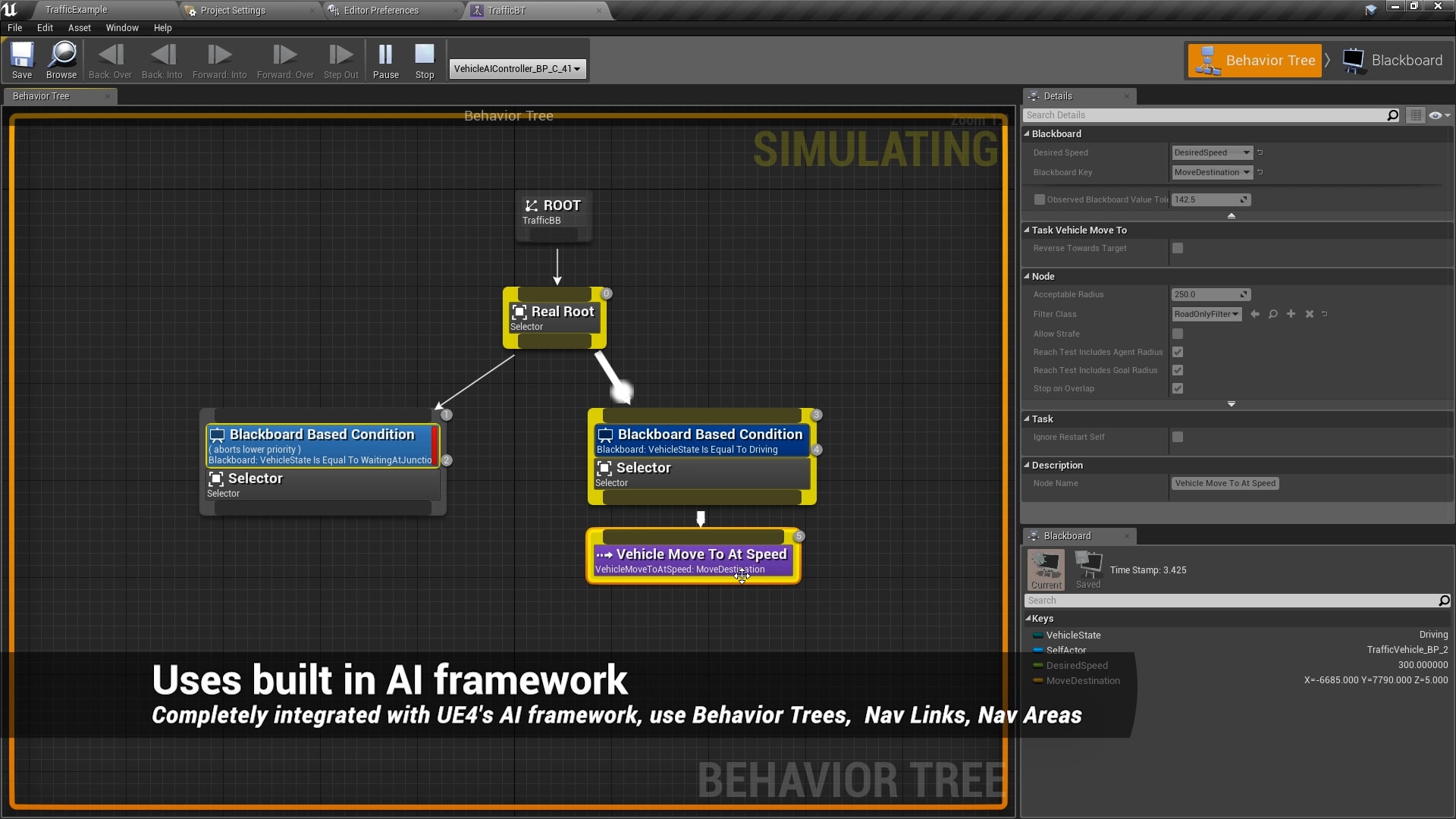 UE5虚幻5.2 Vehicle AI Plugin V1.6车辆AI人工智能导航插件-图0