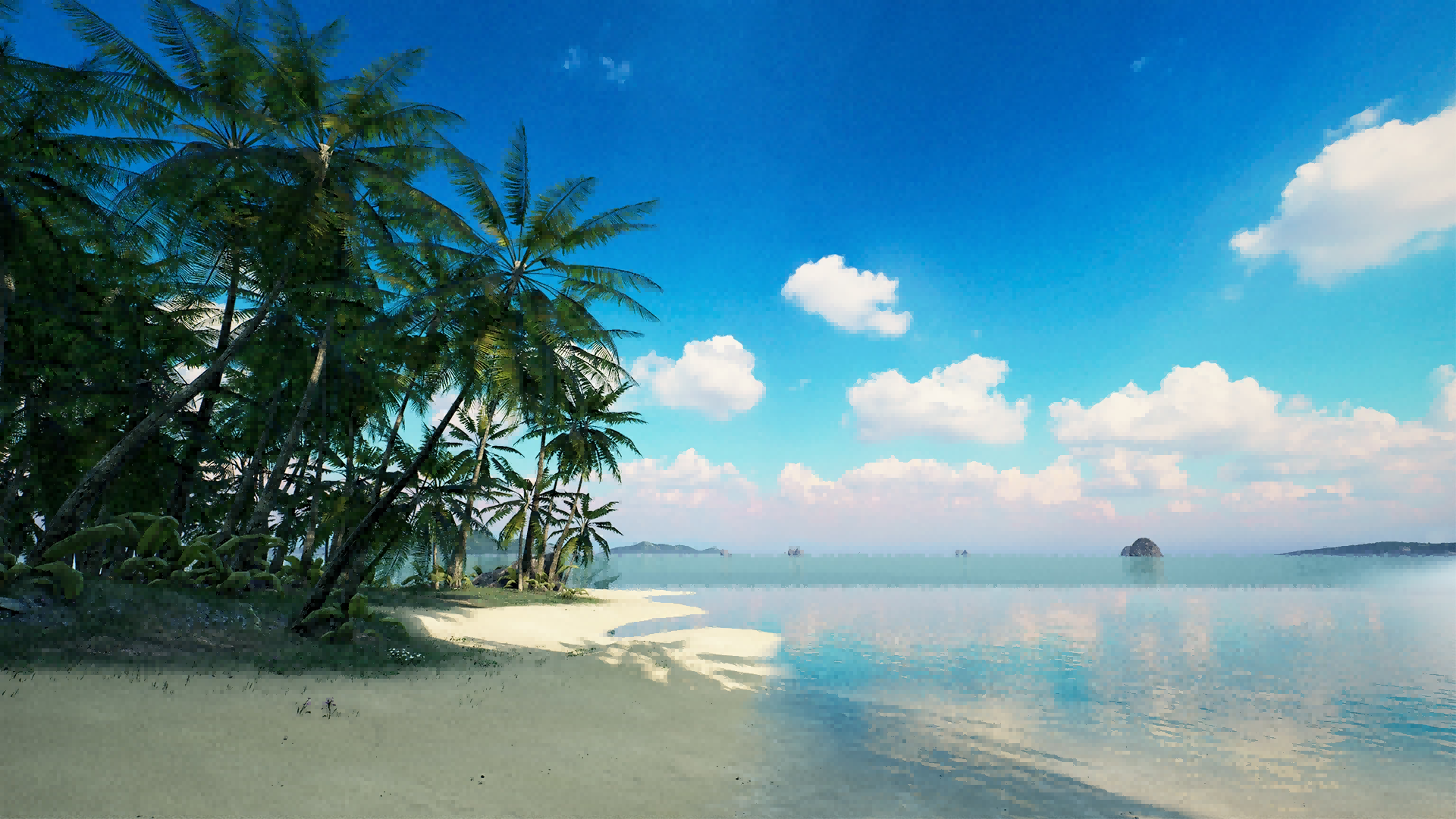 UE4虚幻5 Brushify - Tropical Pack 写实阳光海岸椰树场景 - 图0