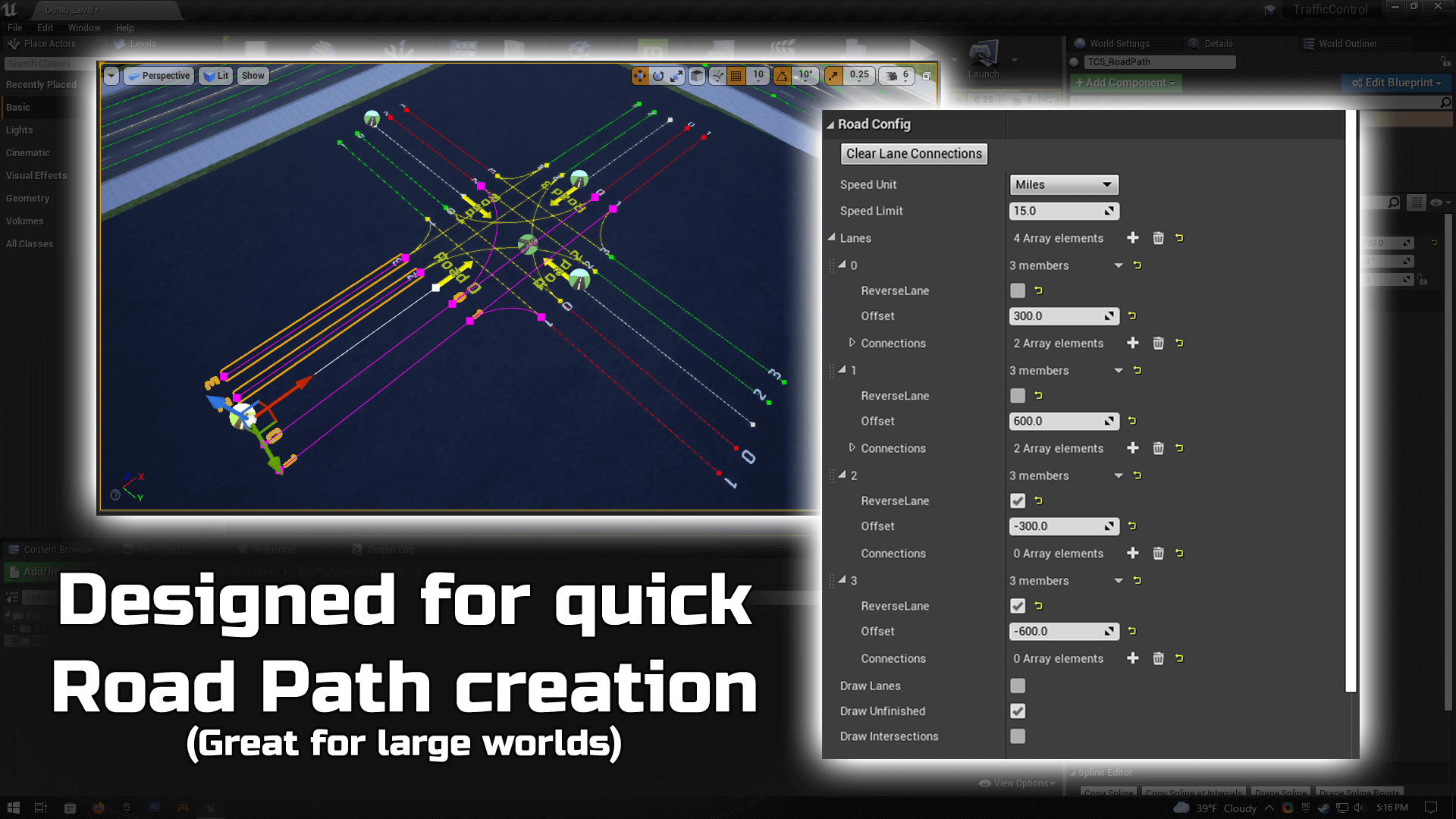 UE4虚幻5 Traffic Control System 道路交通信号控制蓝图 - 图1