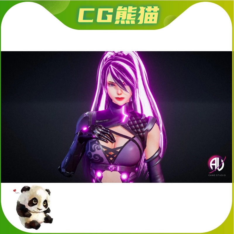 UE5虚幻5 Cyberpunk Girl - Evelynn V3 赛博朋克女孩伊芙琳角色 - 图2