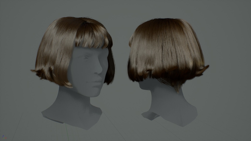 UE4虚幻5 Hairstyles Pack: Female v03女性发型道具模型 Groom-图2