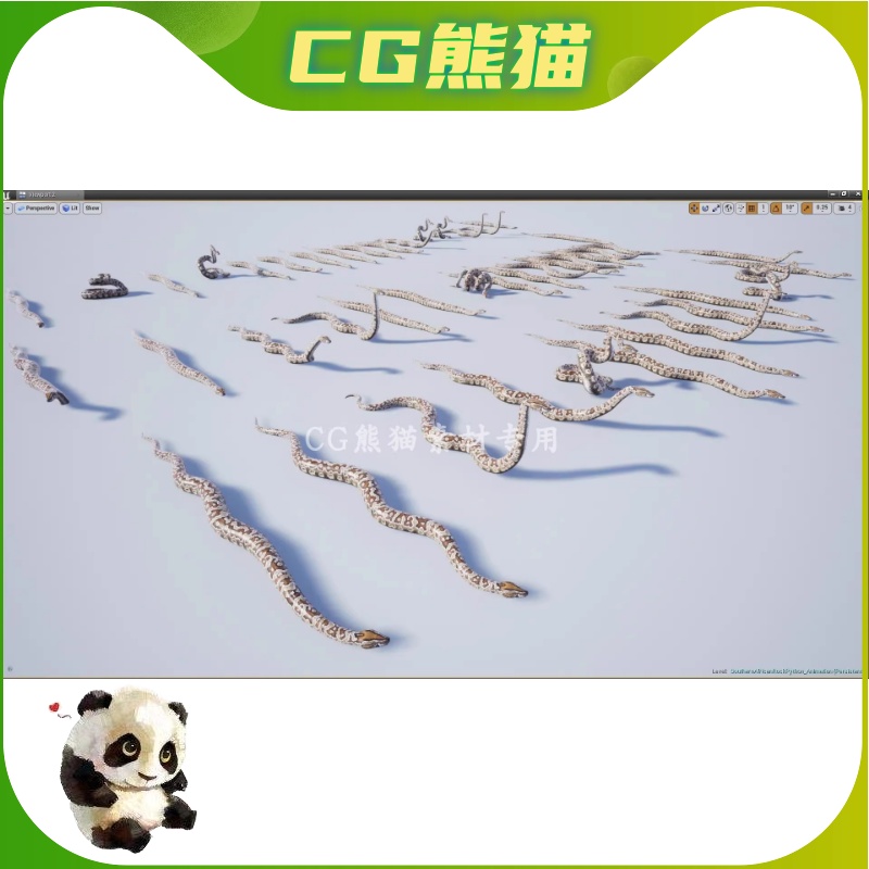 UE4虚幻5 Southern African Rock Python 南非岩蛇蟒蛇模型 - 图1